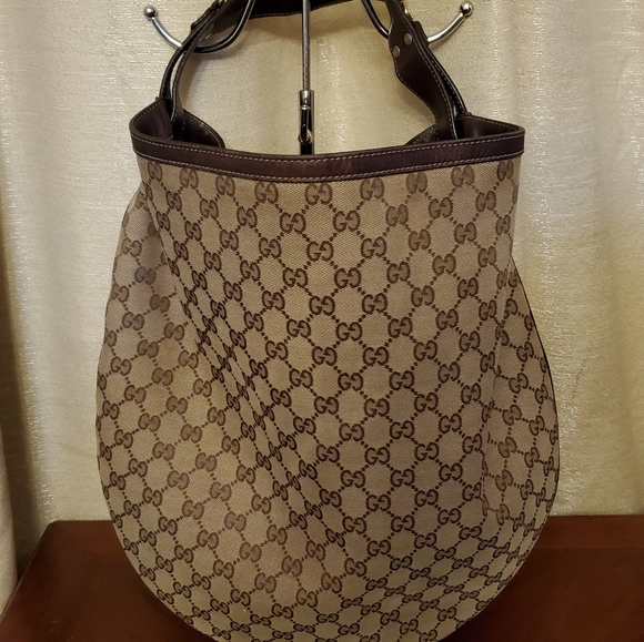 Gucci Horsebit Wave Canvas Hobo - Picture 5 of 12
